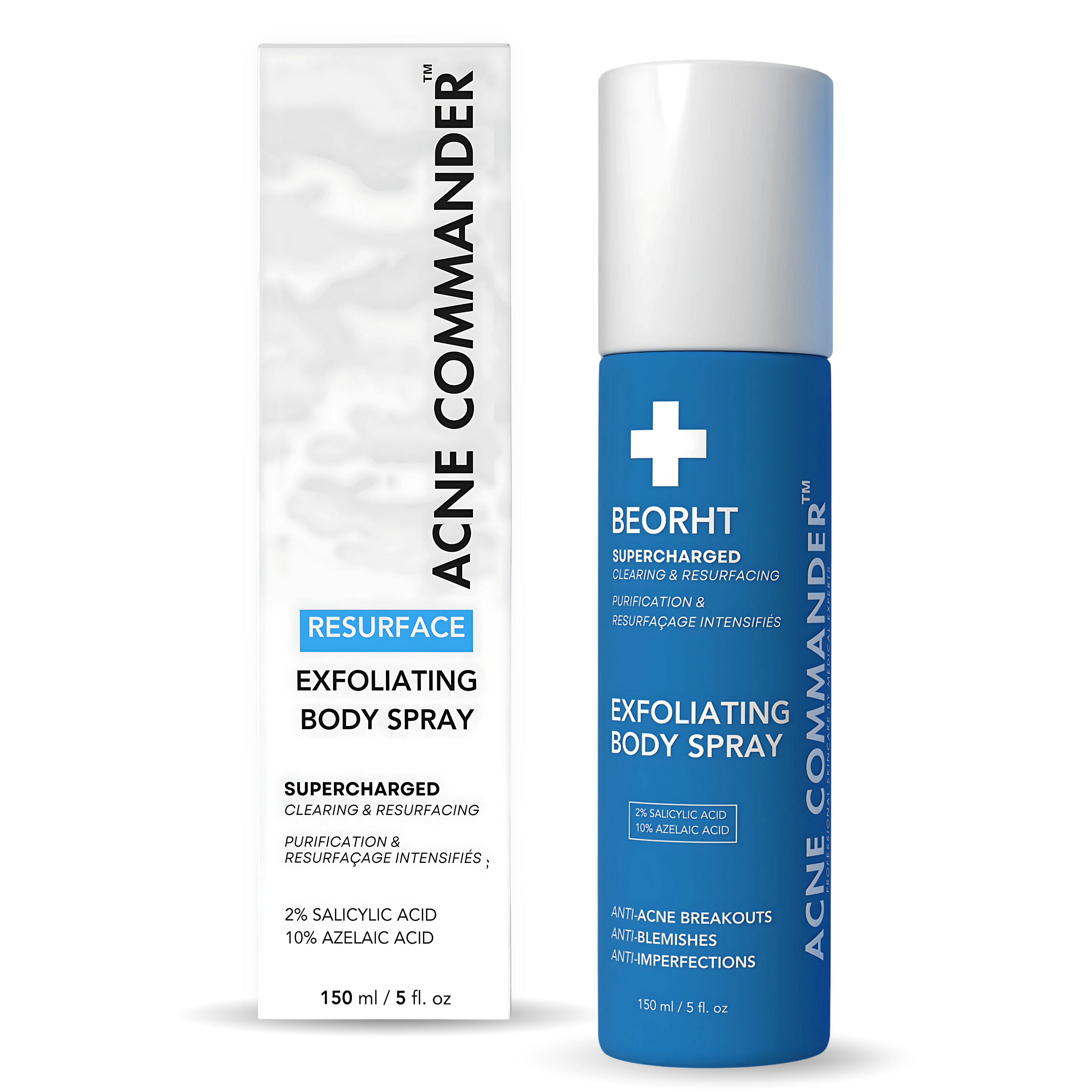 Beorht Exfoliating Body Spray - Acne Spray for Body