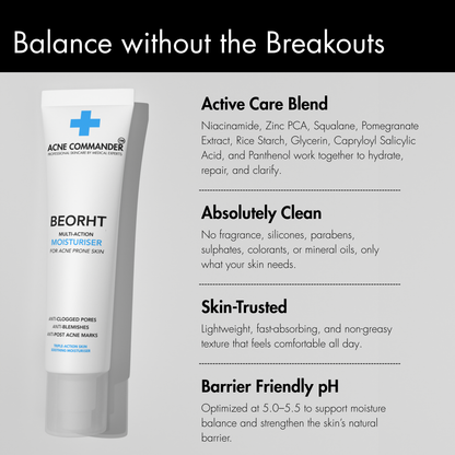 Beorht Moisturiser For Acne Prone Skin