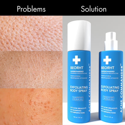 Beorht Exfoliating Body Spray - Acne Spray for Body