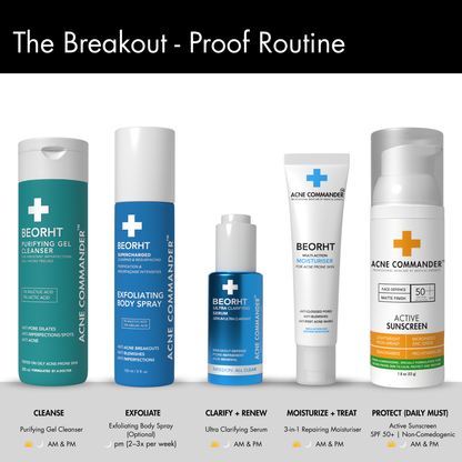 Beorht Exfoliating Body Spray - Acne Spray for Body